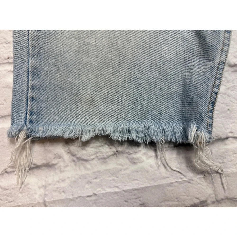 Vintage Levis 517‎ Orange Tab Mens Denim Shorts Light Wash Cut Off Size 36 USA
